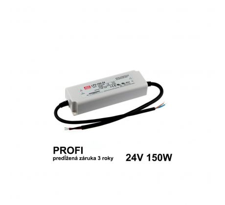 LED napájací zdroj 150W, 24V, IP67 - Vodeodolný MEAN-WELL