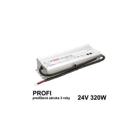 LED napájací zdroj 320W 24V PFC IP65 vodeodolný HLG MEAN-WELL