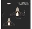 Závesné svietidlo Concrete 350 E27 betón/čierna VT-7330 (V-TAC)