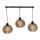 ANAFI pendant lamp, max. 3x60W, E27, black, wood