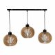 ANAFI pendant lamp, max. 3x60W, E27, black, wood