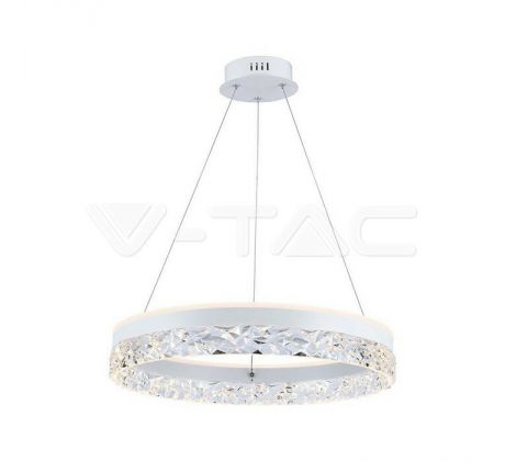 Dizajnové LED závesné svietidlo 25W s jedným kruhom 3000K 3000lm biele VT-7581 (V-TAC)