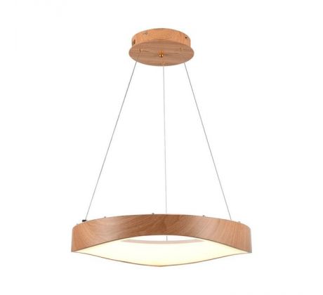 Dizajnové LED závesné svietidlo drevo+biela D500 VT-7974 (V-TAC)