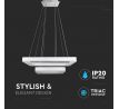Závesné LED svietidlo štvorcové 115W, 3000K, stmievateľné, biele VT-101-2D (V-TAC)