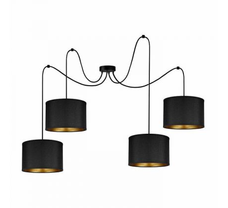 Závesné svetlo KYLO 4P AD-LD-6451BE27T, 4x60W, E27, čierna, okrúhla (ORNO)