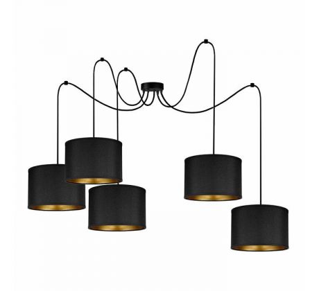 Závesné svetlo KYLO 5P AD-LD-6452BE27T, 5x60W, E27, čierna, okrúhla (ORNO)