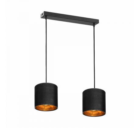 Závesné svietidlo NEVA AD-LD-6362BE27T, 2x60W, E27, čierna (ORNO)
