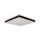 Dizajnové stropné LED svietidlo 24W 4000K 2450lm štvorcové čierne stmievateľné VT-7782 (V-
