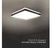 Dizajnové stropné LED svietidlo 42W 4000K 4400lm stmievateľné čierne VT-7758 (
