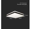 Dizajnové stropné LED svietidlo 42W 4000K 4400lm stmievateľné čierne VT-7758 (