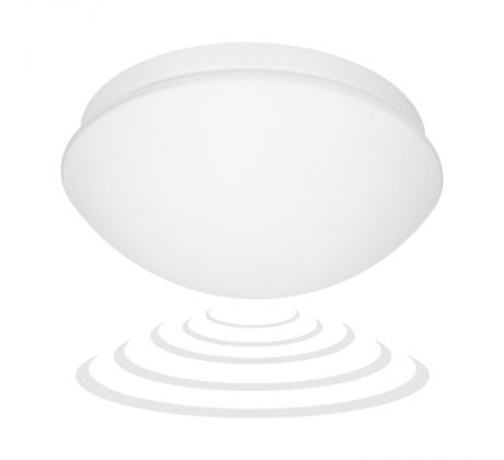 MARIN, stropné svietidlo s mikrovlnným senzorom pohybu, 60W, E27, IP20, matné sklo