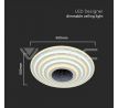 Stropné LED svietidlo 125W, CCT, 13100lm, 500x500mm, stmiev., s ovládačom VT-7961 (V-TAC)