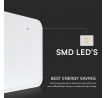 Stropné LED svietidlo 18W 4000K IP44 1530lm biele štvorcové VT-8618 (V-TAC)
