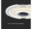 Stropné LED svietidlo 95W, CCT, 9900lm, 520x500mm, stmiev., s ovládačom VT-7960 (V-TAC)