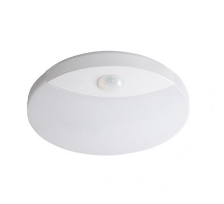 Svietidlo LED 15W, 4000K, 1250lm, IP44, PIR, biela, STR-RD, SANSO LED 15W-NW-SE (Kanlux)