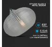 Závesné svietidlo Diamond Cut 350 E27 transparené VT-7350 (V-TAC).1
