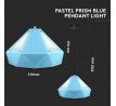Závesné svietidlo Prism modré VT-7310 (V-TAC)