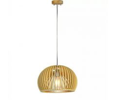 Závesné svietidlo Wood okrúhle E27 prírodné VT-3200 (V-TAC)