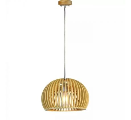 Závesné svietidlo Wood okrúhle E27 prírodné VT-3200 (V-TAC)