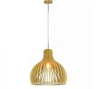 Závesné svietidlo Wood okrúhle E27 prírodné VT-3450 (V-TAC)