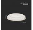 Dizajnové stropné LED svietidlo 18W 4000K 1280lm stmievateľné VT-7779 (V-TAC)