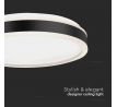 Dizajnové stropné LED svietidlo 38W 4000K 4000lm čierne VT-7757 (V-TAC)