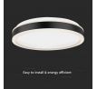 Dizajnové stropné LED svietidlo 38W 4000K 4000lm čierne VT-7757 (V-TAC)
