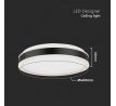 Dizajnové stropné LED svietidlo 38W 4000K 4000lm čierne VT-7757 (V-TAC)