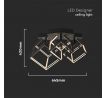 Dizajnové stropné svietidlo 46W LED 3000K 4900lm (L64*W35.9*H41CM) čierne VT-7921 (V-TAC)