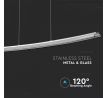 Dizajnové závesné LED svietidlo 18W, 4000K, 1350lm, sklo chróm VT-7020 (V-TAC)
