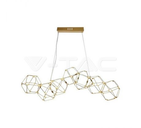 Dizajnové závesné svietidlo 28W LED 3000K 1215lm, 94,5*32,5*120CM zlato VT-7918 (V-TAC)