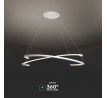 Dizajnové závesné svietidlo 48W LED 3000K 5150lm stmievateľné Triak biele 800*1200MM VT-