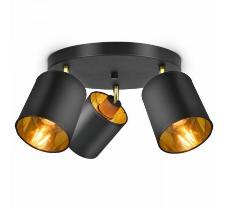 Nástenné a stropné svietidlo BATI, AD-LD-6270BE27M, 3x60W, E27, čierna (ORNO)