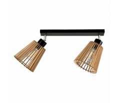 Nástenné svietidlo DELOS AD-LD-6405BE27D, 2x60W, E27, čierna/drevo (ORNO)