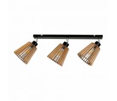 Nástenné svietidlo DELOS AD-LD-6406BE27D, 3x60W, E27, čierna/drevo (ORNO)