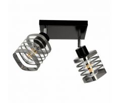 Nástenné/stropné svietidlo SIENA štvorcová AD-LD-6420BE27SW, 2x60W, E27, čierna/sklo (ORNO