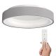 Solight LED stropné svetlo okrúhle Treviso, 48W, 2880lm, stmievateľné, s ovládačom, sivá