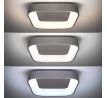 Solight LED stropné svetlo štvorcové Treviso, 48W, 2880lm, stmievateľné, s ovládačom, sivá