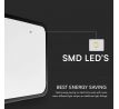 Stropné LED svietidlo 18W 3000K IP44 1830lm čierne štvorcové čip Samsung VT-8618 (V-TAC)