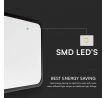 Stropné LED svietidlo 48W 3000K IP44 5160lm čierne štvorcové VT-8630 (V-TAC)