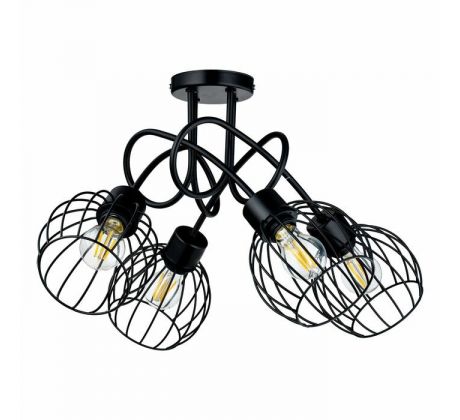 Stropné svietidlo MARBELLA, AD-LD-6352BE27M, 4x60W, E27, čierna (ORNO)