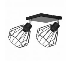 Stropné/nástenné svietidlo PINO štvorcová základňa AD-LD-6368BE27M, 2x60W, E27, čierna (OR