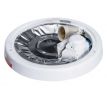 Svietidlo 7070T-ALFA/MS/PL, biele, číre sklo, mikrovlný senzor, 100W, E27, IP44, IK10, cle
