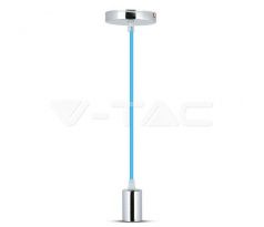 Závesné jednoduché svietidlo Chrome E27 modré VT-7338 (V-TAC)