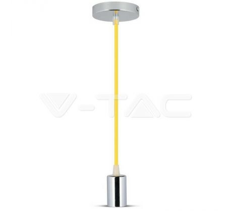 Závesné jednoduché svietidlo Chrome E27 žlté VT-7338 (V-TAC)