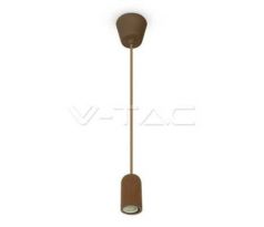 Závesné jednoduché svietidlo Cocrete E27 hnedé VT-7668 (V-TAC)