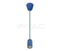 Závesné jednoduché svietidlo Cocrete E27 modré VT-7668 (V-TAC)