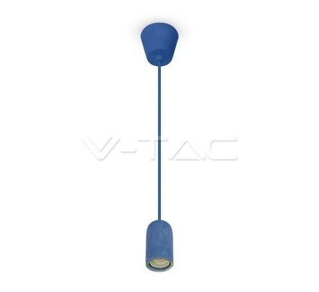 Závesné jednoduché svietidlo Cocrete E27 modré VT-7668 (V-TAC)