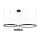 Závesné LED svietidlo Designer 57W, čierna , 3000k, VT-7824 1510x910x1080mm (V-TAC)