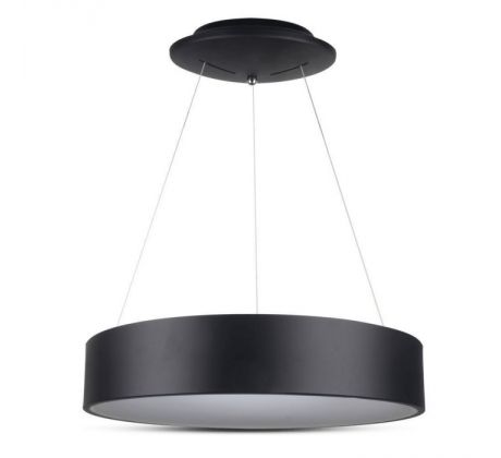 Závesné LED svietidlo okrúhle 20W, 3000K, 1500lm, stmievateľné, čierne VT-25-1D (V-TAC)